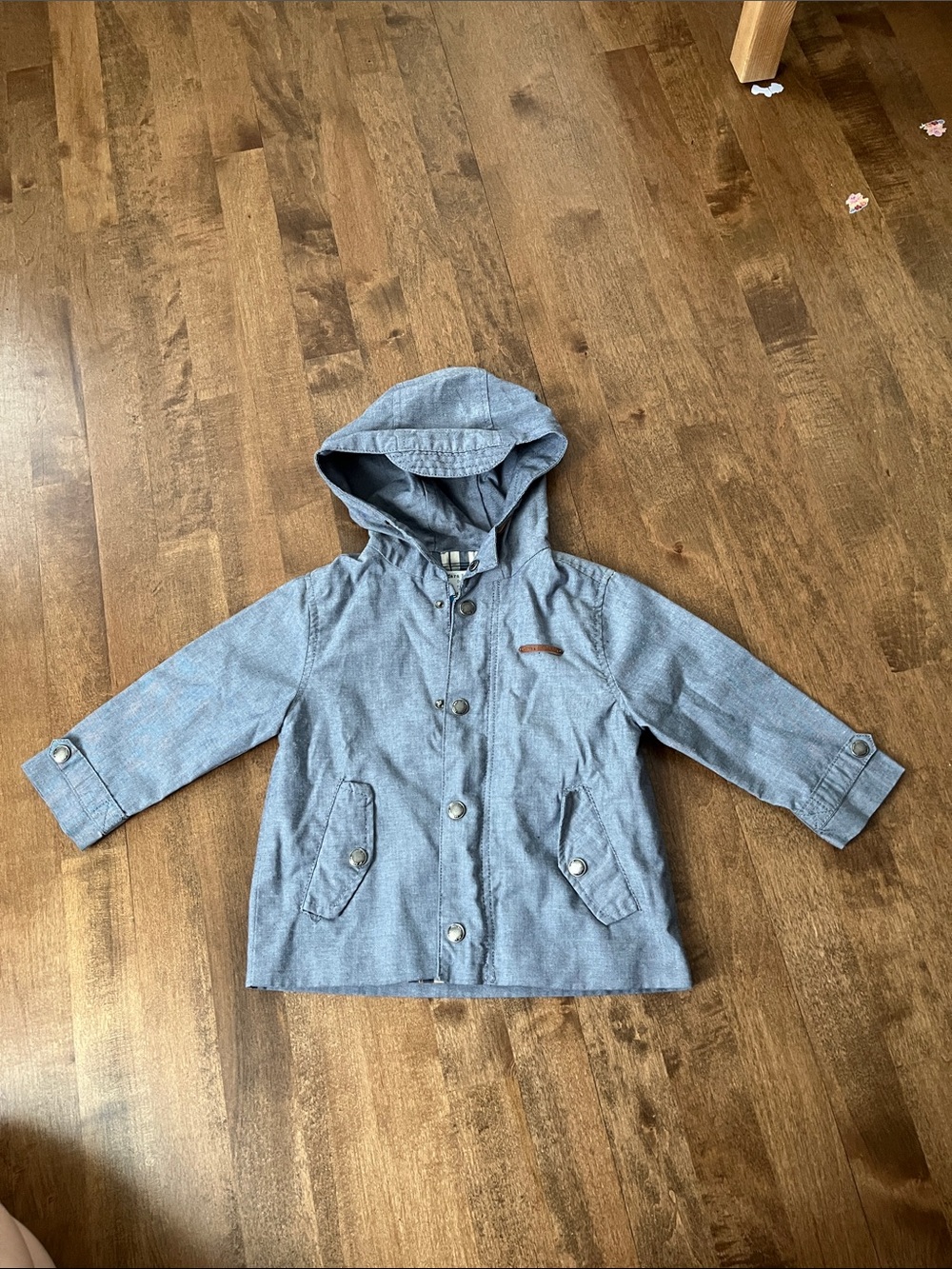 Kids Hooded Light Blue Jacket - Classic Lightweight Coat